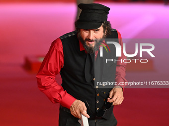 Vinicio Capossela attends the ''Natale fuori orario'' red carpet during the 19th Rome Film Festival at Auditorium Parco Della Musica in Rome...