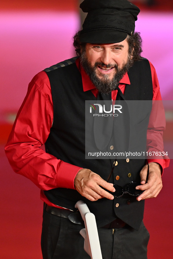 Vinicio Capossela attends the ''Natale fuori orario'' red carpet during the 19th Rome Film Festival at Auditorium Parco Della Musica in Rome...