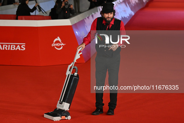 Vinicio Capossela attends the ''Natale fuori orario'' red carpet during the 19th Rome Film Festival at Auditorium Parco Della Musica in Rome...