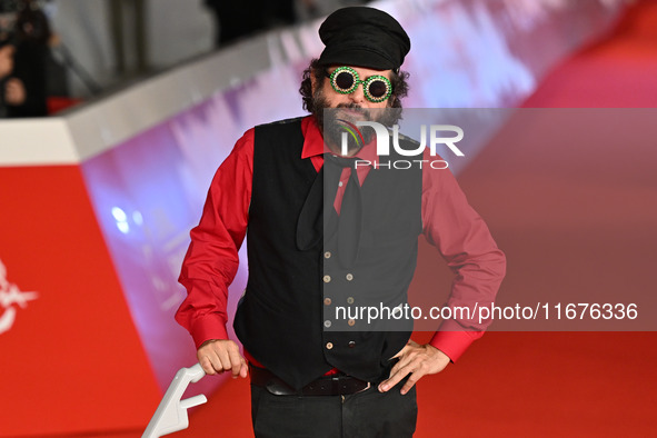 Vinicio Capossela attends the ''Natale fuori orario'' red carpet during the 19th Rome Film Festival at Auditorium Parco Della Musica in Rome...