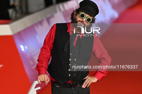 Vinicio Capossela attends the ''Natale fuori orario'' red carpet during the 19th Rome Film Festival at Auditorium Parco Della Musica in Rome...