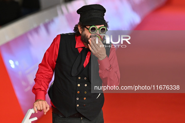 Vinicio Capossela attends the ''Natale fuori orario'' red carpet during the 19th Rome Film Festival at Auditorium Parco Della Musica in Rome...