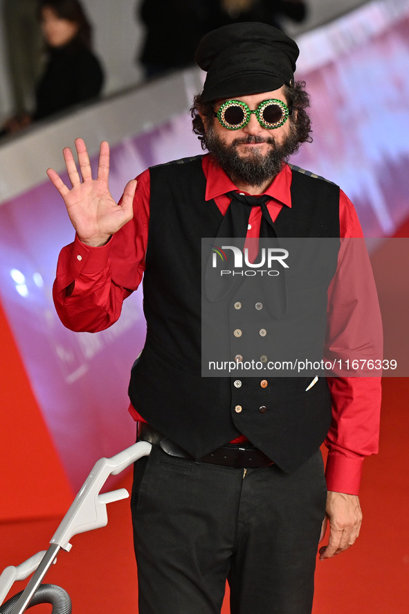 Vinicio Capossela attends the ''Natale fuori orario'' red carpet during the 19th Rome Film Festival at Auditorium Parco Della Musica in Rome...