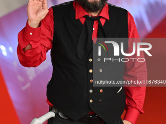 Vinicio Capossela attends the ''Natale fuori orario'' red carpet during the 19th Rome Film Festival at Auditorium Parco Della Musica in Rome...