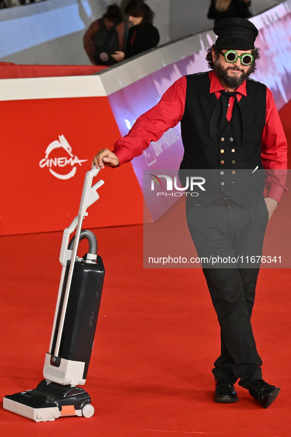 Vinicio Capossela attends the ''Natale fuori orario'' red carpet during the 19th Rome Film Festival at Auditorium Parco Della Musica in Rome...