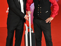 Gianfranco Firriolo and Vinicio Capossela attend the ''Natale fuori orario'' red carpet during the 19th Rome Film Festival at Auditorium Par...