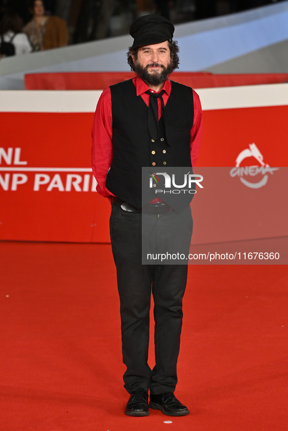 Vinicio Capossela attends the ''Natale fuori orario'' red carpet during the 19th Rome Film Festival at Auditorium Parco Della Musica in Rome...