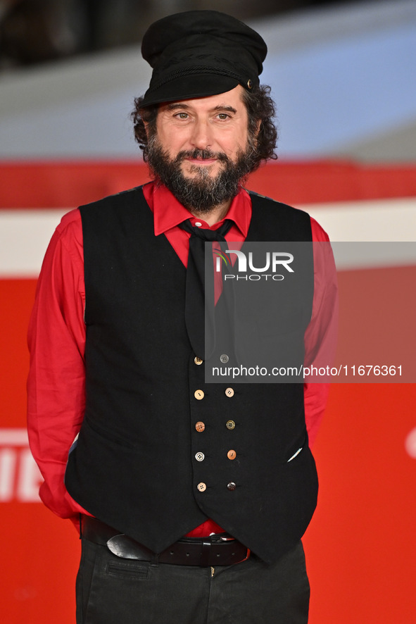 Vinicio Capossela attends the ''Natale fuori orario'' red carpet during the 19th Rome Film Festival at Auditorium Parco Della Musica in Rome...