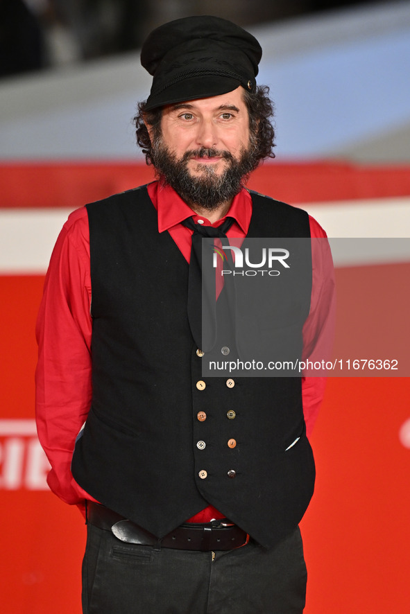 Vinicio Capossela attends the ''Natale fuori orario'' red carpet during the 19th Rome Film Festival at Auditorium Parco Della Musica in Rome...