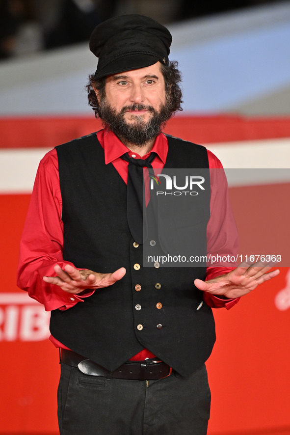 Vinicio Capossela attends the ''Natale fuori orario'' red carpet during the 19th Rome Film Festival at Auditorium Parco Della Musica in Rome...