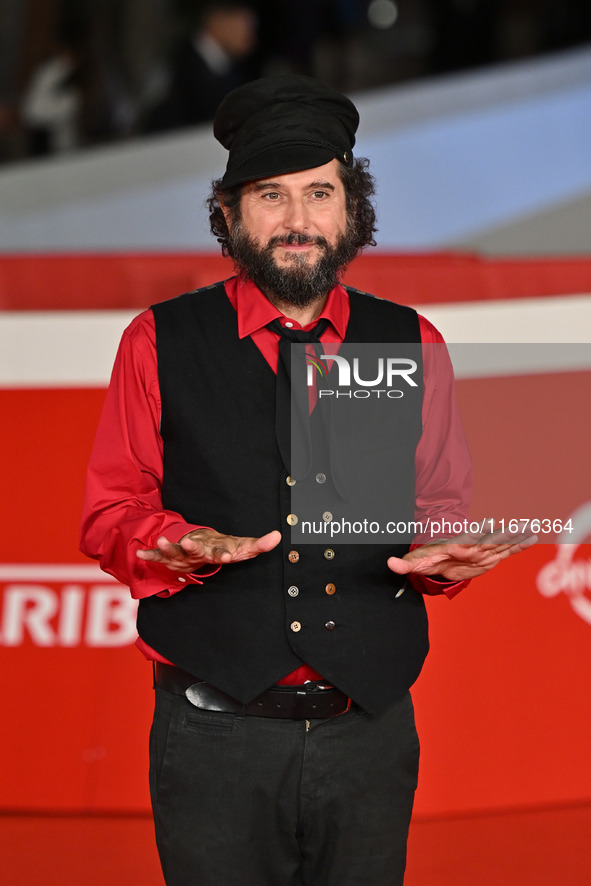 Vinicio Capossela attends the ''Natale fuori orario'' red carpet during the 19th Rome Film Festival at Auditorium Parco Della Musica in Rome...