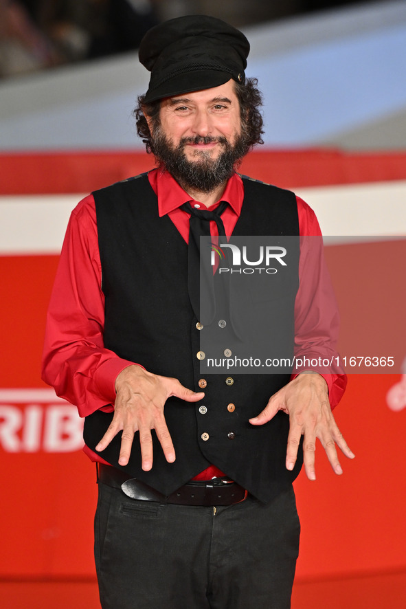 Vinicio Capossela attends the ''Natale fuori orario'' red carpet during the 19th Rome Film Festival at Auditorium Parco Della Musica in Rome...