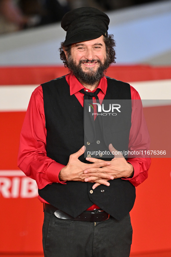 Vinicio Capossela attends the ''Natale fuori orario'' red carpet during the 19th Rome Film Festival at Auditorium Parco Della Musica in Rome...