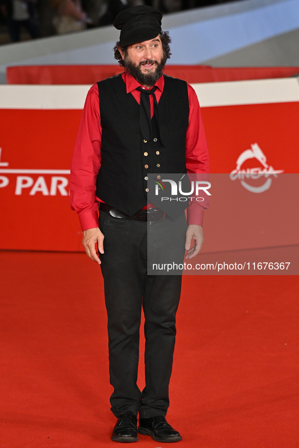 Vinicio Capossela attends the ''Natale fuori orario'' red carpet during the 19th Rome Film Festival at Auditorium Parco Della Musica in Rome...