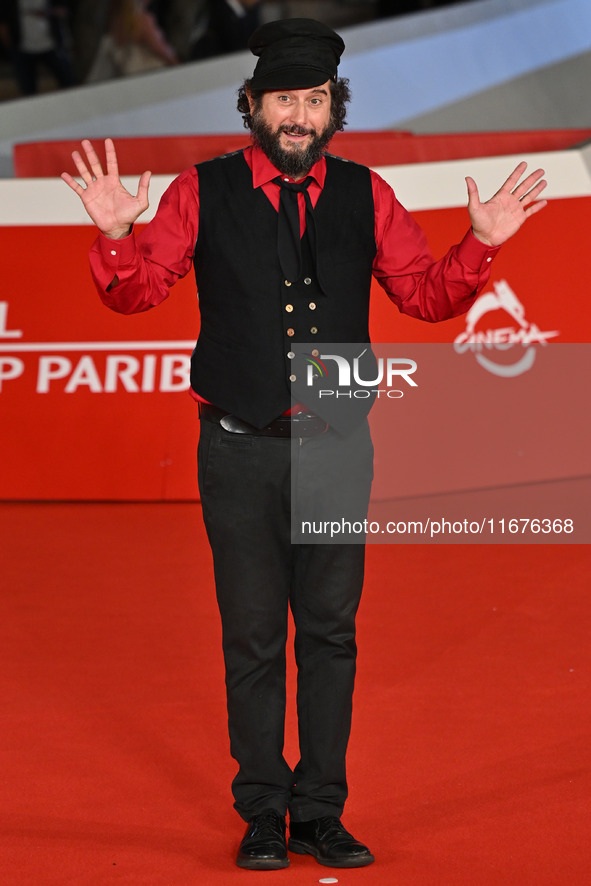 Vinicio Capossela attends the ''Natale fuori orario'' red carpet during the 19th Rome Film Festival at Auditorium Parco Della Musica in Rome...