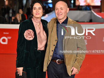 Guests attend the ''Natale fuori orario'' red carpet during the 19th Rome Film Festival at Auditorium Parco Della Musica in Rome, Italy, on...