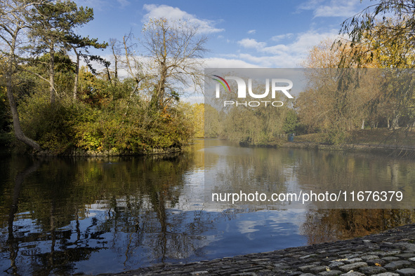 A general view of the lake in Ropner Park in Stockton on Tees, United Kingdom, on October 18, 2024. Parks and green spaces across the UK are...