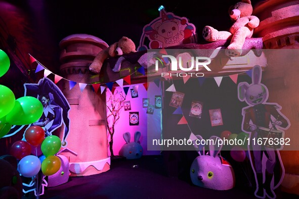 A view of the Light Film exhibition themed on the game ''Path to Nowhere'' in Shanghai, China, on October 18, 2024. 