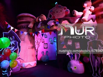 A view of the Light Film exhibition themed on the game ''Path to Nowhere'' in Shanghai, China, on October 18, 2024. (