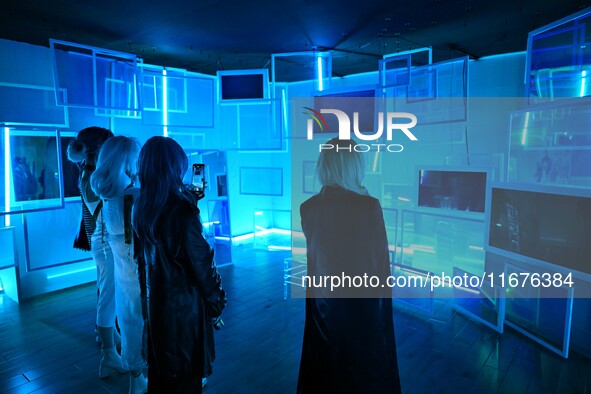 A view of the Light Film exhibition themed on the game ''Path to Nowhere'' in Shanghai, China, on October 18, 2024. 