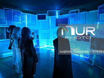 A view of the Light Film exhibition themed on the game ''Path to Nowhere'' in Shanghai, China, on October 18, 2024. (