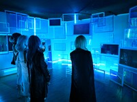 A view of the Light Film exhibition themed on the game ''Path to Nowhere'' in Shanghai, China, on October 18, 2024. (