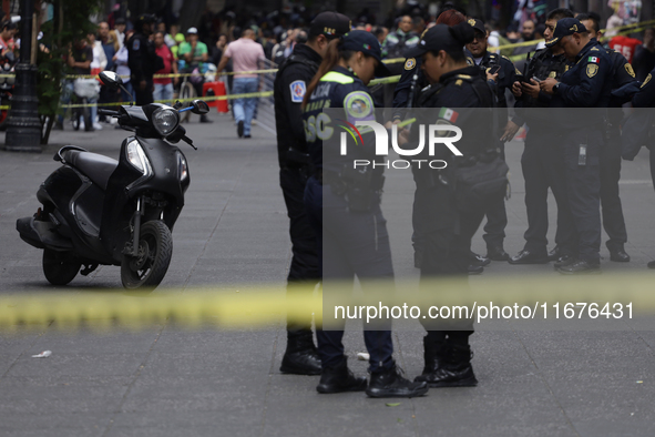 A police operation follows an attack on Diana Sanchez Barrios, leader of traders in the Historic Centre of Mexico City, Mexico, on October 1...