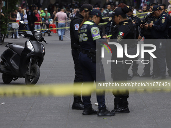 A police operation follows an attack on Diana Sanchez Barrios, leader of traders in the Historic Centre of Mexico City, Mexico, on October 1...