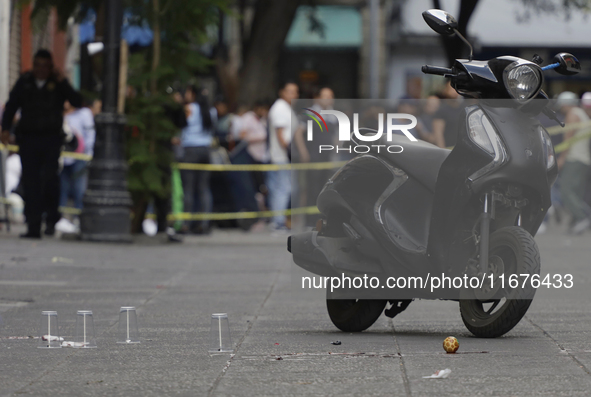 A police operation follows an attack on Diana Sanchez Barrios, leader of traders in the Historic Centre of Mexico City, Mexico, on October 1...