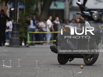 A police operation follows an attack on Diana Sanchez Barrios, leader of traders in the Historic Centre of Mexico City, Mexico, on October 1...