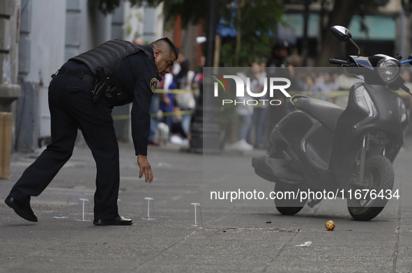 A police operation follows an attack on Diana Sanchez Barrios, leader of traders in the Historic Centre of Mexico City, Mexico, on October 1...