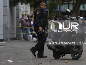 A police operation follows an attack on Diana Sanchez Barrios, leader of traders in the Historic Centre of Mexico City, Mexico, on October 1...