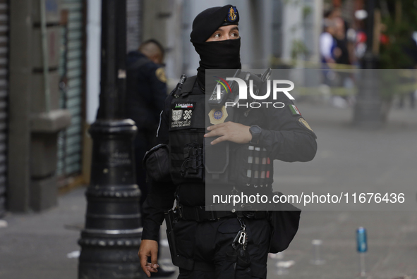 A police operation follows an attack on Diana Sanchez Barrios, leader of traders in the Historic Centre of Mexico City, Mexico, on October 1...