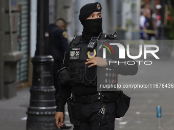 A police operation follows an attack on Diana Sanchez Barrios, leader of traders in the Historic Centre of Mexico City, Mexico, on October 1...