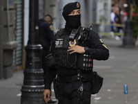 A police operation follows an attack on Diana Sanchez Barrios, leader of traders in the Historic Centre of Mexico City, Mexico, on October 1...