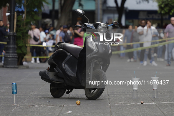 A police operation follows an attack on Diana Sanchez Barrios, leader of traders in the Historic Centre of Mexico City, Mexico, on October 1...