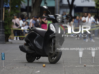 A police operation follows an attack on Diana Sanchez Barrios, leader of traders in the Historic Centre of Mexico City, Mexico, on October 1...