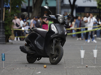 A police operation follows an attack on Diana Sanchez Barrios, leader of traders in the Historic Centre of Mexico City, Mexico, on October 1...