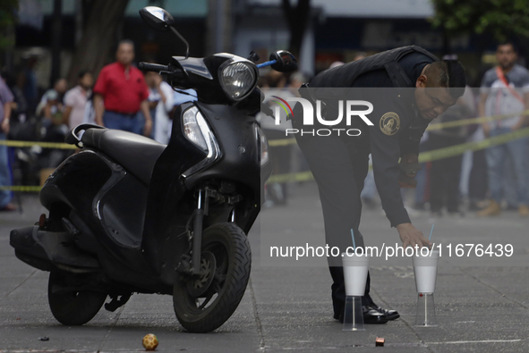 A police operation follows an attack on Diana Sanchez Barrios, leader of traders in the Historic Centre of Mexico City, Mexico, on October 1...