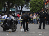 A police operation follows an attack on Diana Sanchez Barrios, leader of traders in the Historic Centre of Mexico City, Mexico, on October 1...