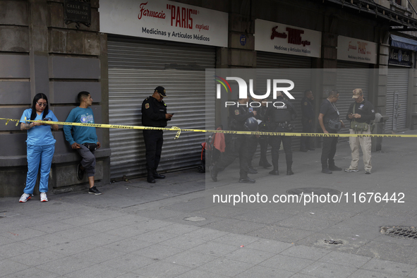 A police operation follows an attack on Diana Sanchez Barrios, leader of traders in the Historic Centre of Mexico City, Mexico, on October 1...