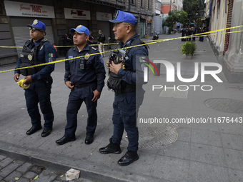 A police operation follows an attack on Diana Sanchez Barrios, leader of traders in the Historic Centre of Mexico City, Mexico, on October 1...