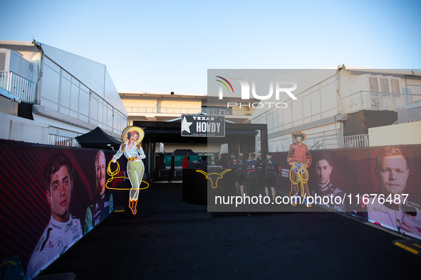 The Circuit of the Americas paddock is Texas-themed for the Formula 1 Pirelli United States Grand Prix in Austin, Texas, on October 17, 2024...