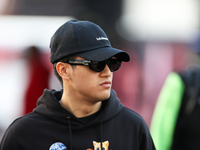 Sauber driver Zhou Guanyu, 24, arrives in the paddock at Circuit of the Americas in Austin, Texas, on October 17, 2024. (