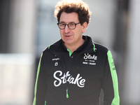 Stake F1 Team Chief Technical Officer Mattia Binotto walks in the paddock at Circuit of the Americas in Austin, Texas, on October 17, 2024....