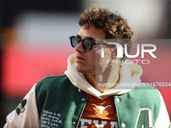 McLaren Driver Lando Norris (4) arrives in the paddock at Circuit of the Americas in Austin, Texas, on October 17, 2024. (