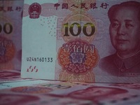 In Hangzhou, China, on October 18, 2024, a photo shows Chinese yuan. On the same day, the Bank of China, Industrial and Commercial Bank of C...