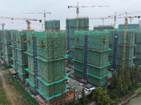 A property under construction is seen in Nanjing, China, on October 18, 2024. (