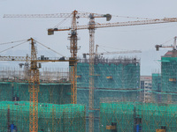 A property under construction is seen in Nanjing, China, on October 18, 2024. (