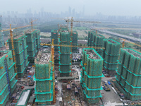 A property under construction is seen in Nanjing, China, on October 18, 2024. (